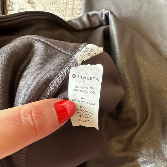 Athleta Shimmer Leggings size Women’s Medium (gray) - Picture 4 of 5